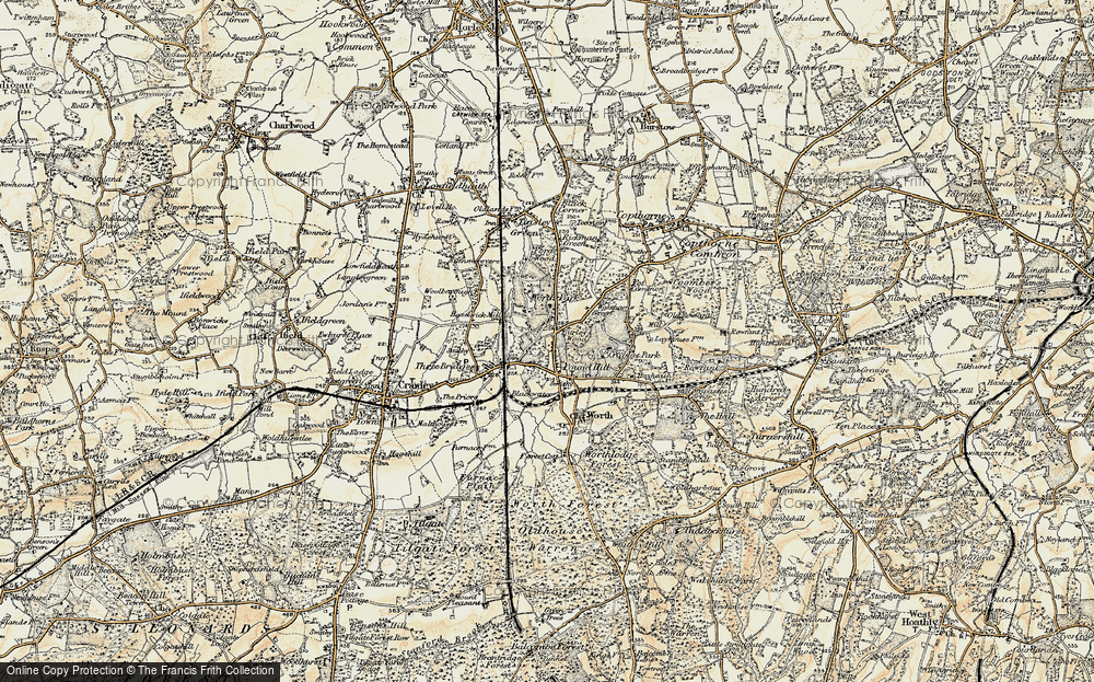 Old Map of Pound Hill, 1898-1902 in 1898-1902