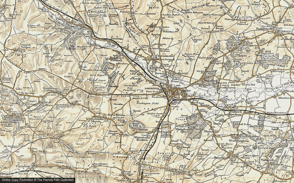 Old Map of Historic Map covering Clandon in 1899