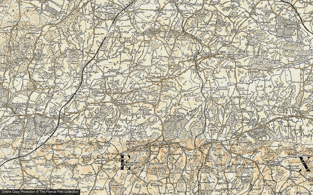 Old Map of Poundford, 1898 in 1898
