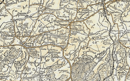 Old map of Poundford in 1898