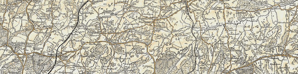 Old map of Poundford in 1898