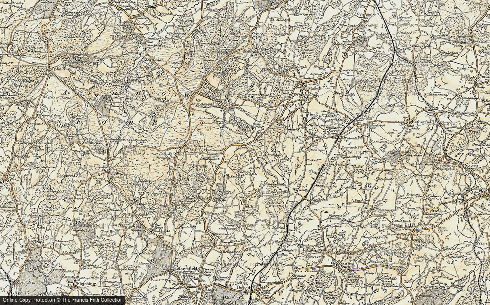 Old Map of Historic Map covering Barnsgate in 1898