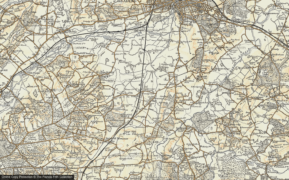 Old Map of Historic Map covering Burnthouse Br in 1897-1900