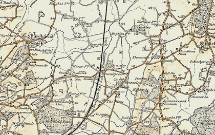 Old map of Burnthouse Br in 1897-1900