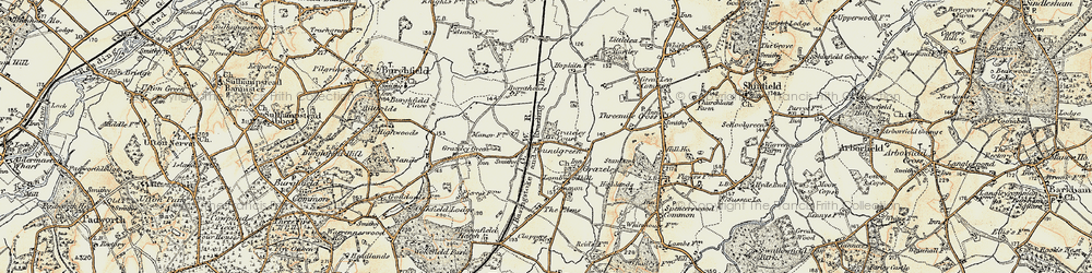 Old map of Poundgreen in 1897-1900
