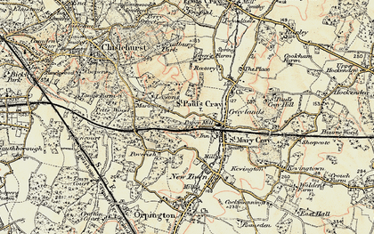 Old map of Poverest in 1897-1902