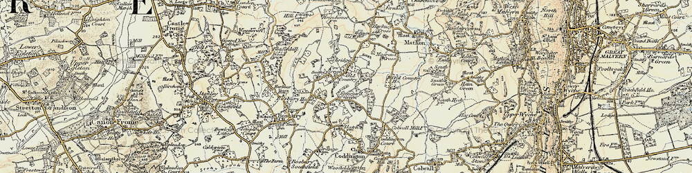 Old map of Pow Green in 1899-1901