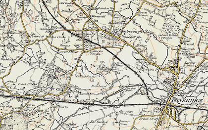 Old map of Powder Mills in 1897-1898