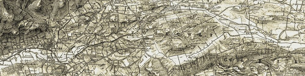 Old map of Wester Aldie in 1904-1908