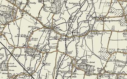 Old map of Poyle in 1897-1909