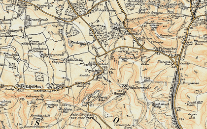 Old map of Poynings in 1898