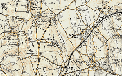 Old map of Poyntington in 1899