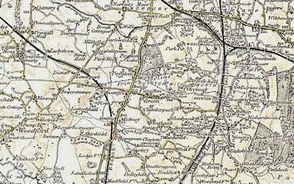 Old map of Poynton in 1902-1903