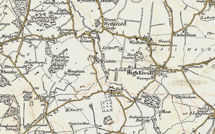 Old map of Poynton in 1902