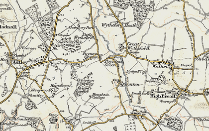 Old map of Poynton Green in 1902