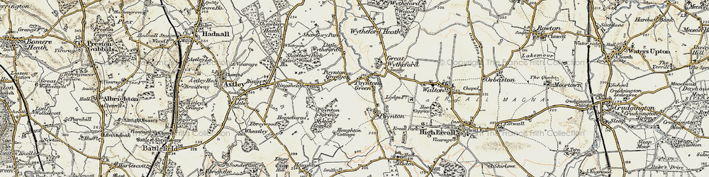 Old map of Poynton Green in 1902