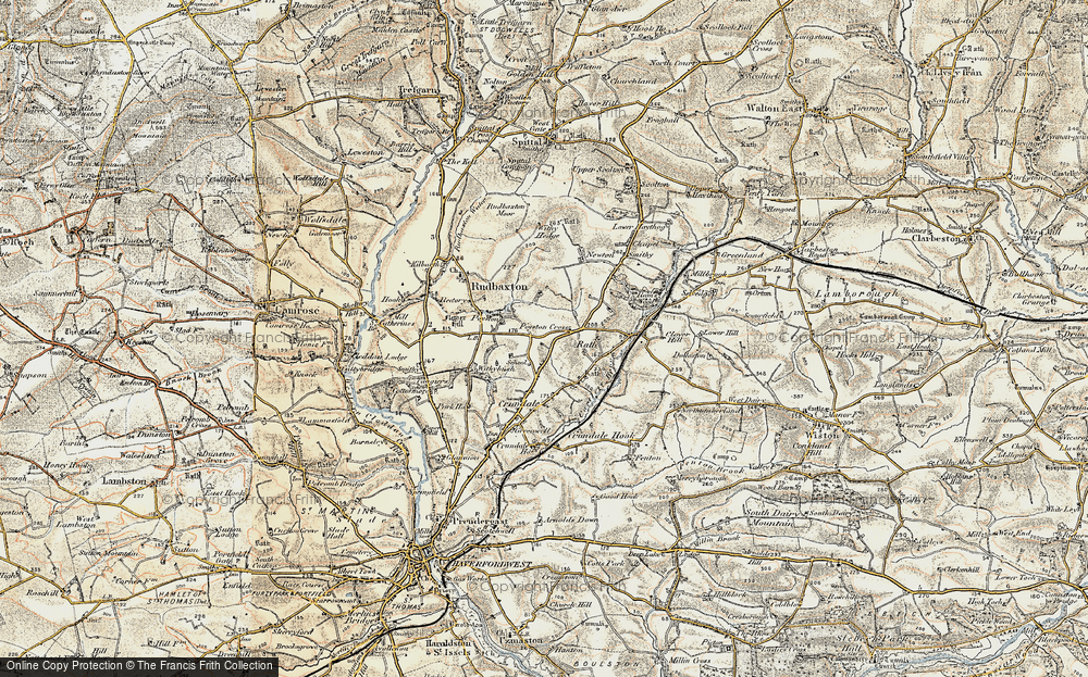 Old Map of Poyston Cross, 1901-1912 in 1901-1912