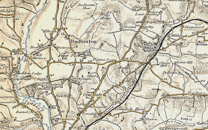 Old map of Poyston Cross in 1901-1912