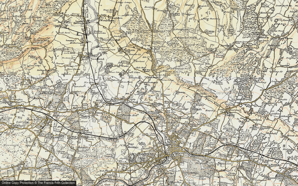 Old Map of Pratling Street, 1897-1898 in 1897-1898