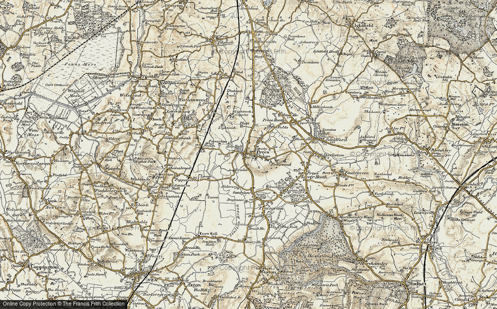 Old Map of Prees, 1902 in 1902