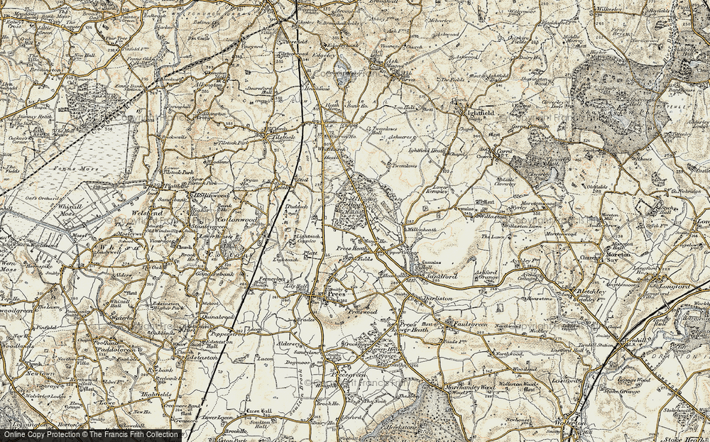 Old Map of Prees Higher Heath, 1902 in 1902
