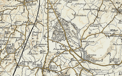 Old map of Prees Higher Heath in 1902