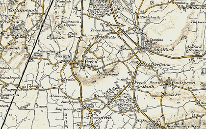 Old map of Prees Wood in 1902