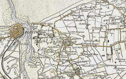 Old map of Preesall in 1903-1904