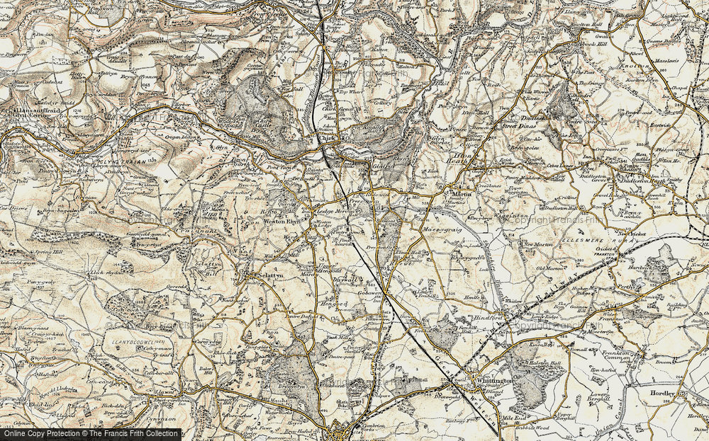 Old Map of Preesgweene, 1902 in 1902