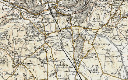 Old map of Preesgweene in 1902