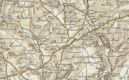 Old map of Pren-gwyn in 1901