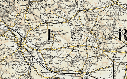 Old map of Prenbrigog in 1902-1903