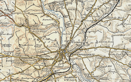 Old map of Prendergast in 1901-1912