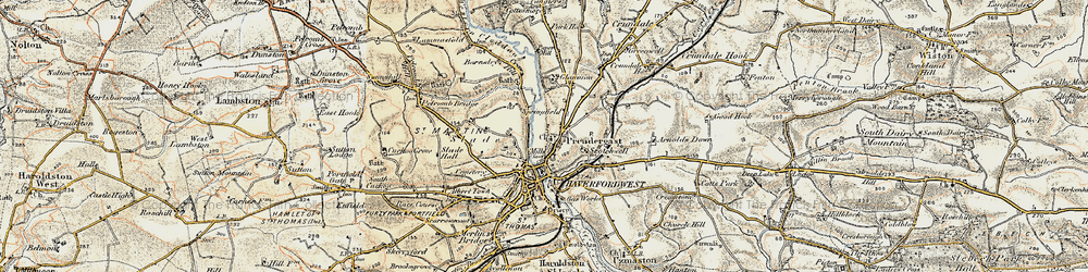 Old map of Prendergast in 1901-1912