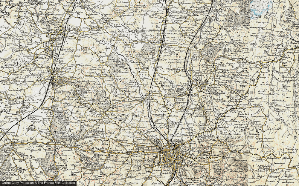 Old Map of Prestbury, 1902-1903 in 1902-1903