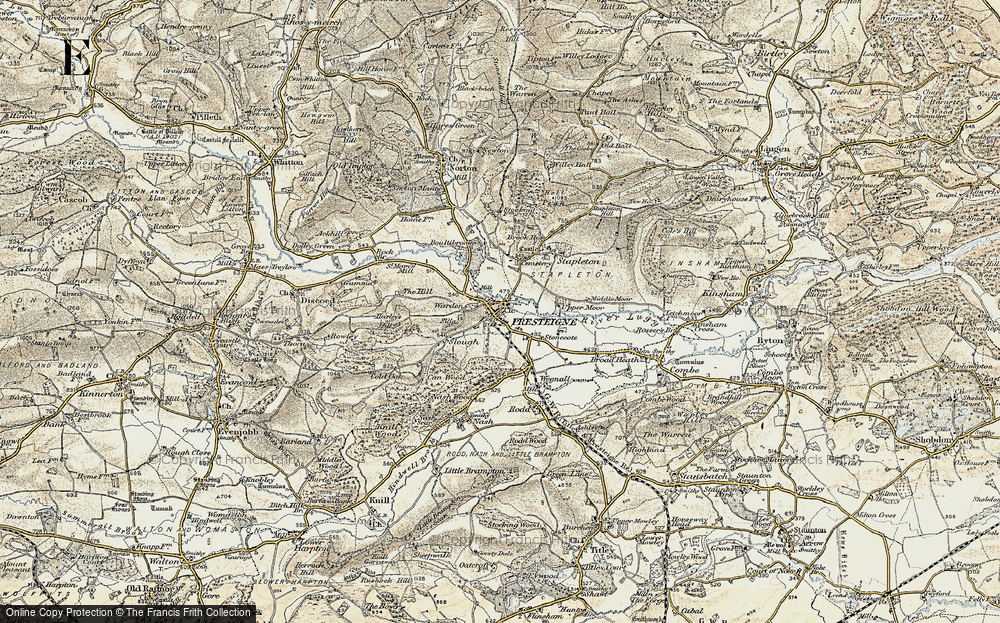Old Map of Presteigne, 1900-1903 in 1900-1903