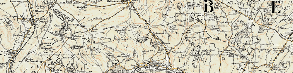 Old map of Preston in 1897-1899