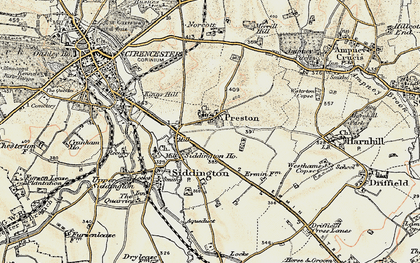Old map of Preston in 1898-1899