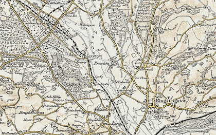 Old map of Preston in 1899-1900