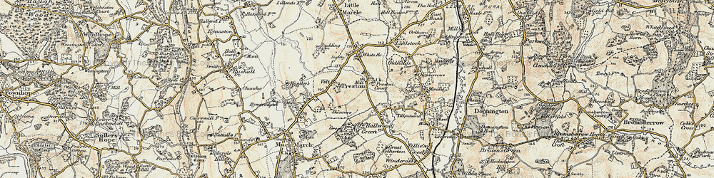 Old map of Preston in 1899-1901
