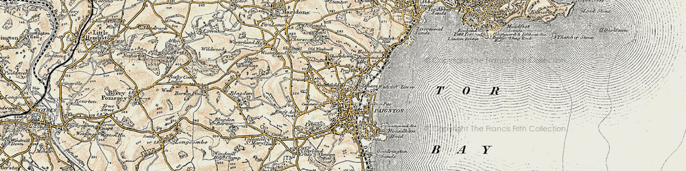 Old map of Preston in 1899