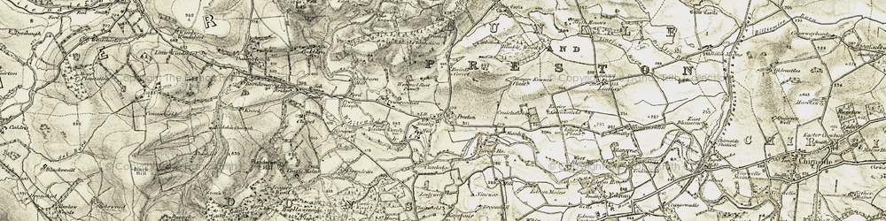 Old map of Baird's Covert in 1901-1904