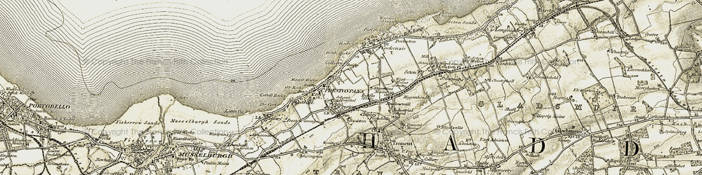Old map of Preston in 1903-1906