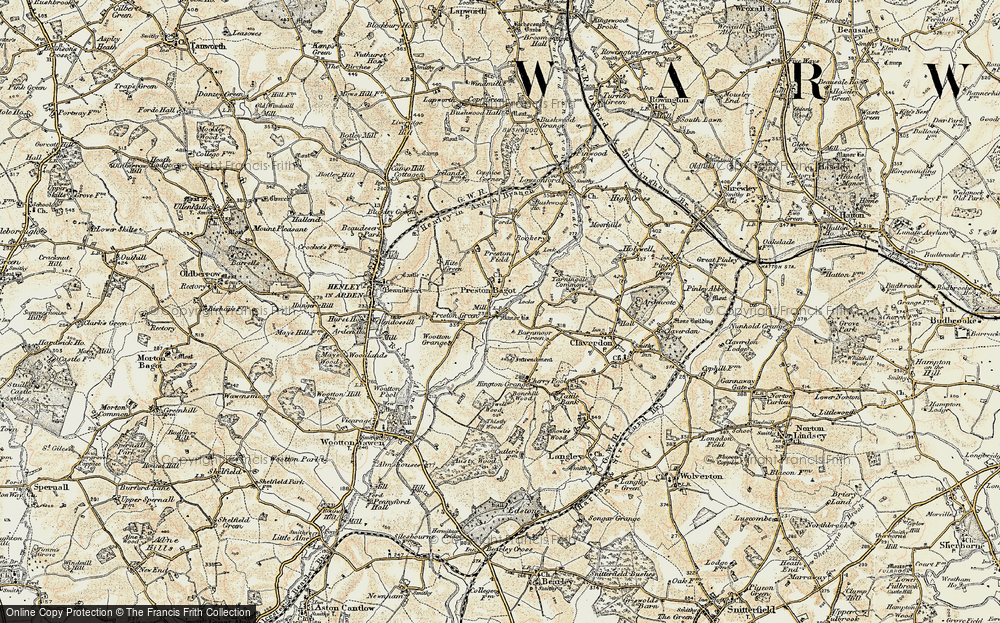 Old Map of Preston Bagot, 1899-1902 in 1899-1902