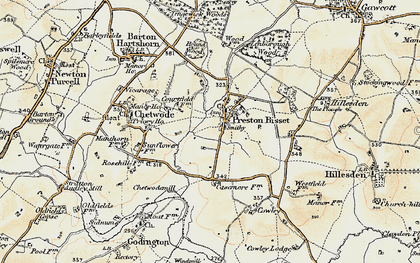 Old map of Preston Bissett in 1898-1899