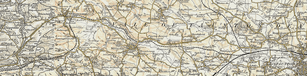 Old map of Preston Bowyer in 1898-1900