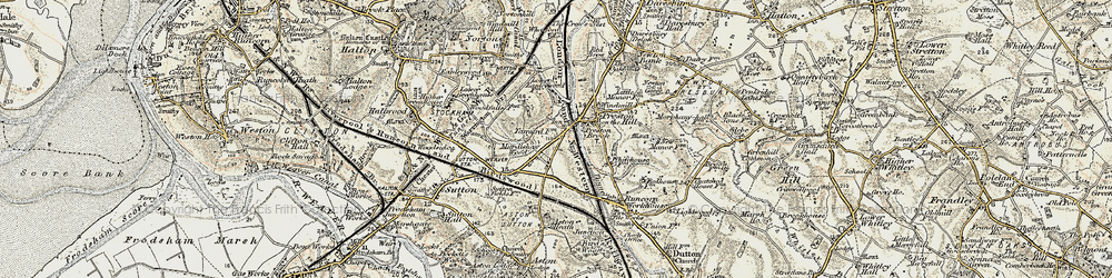 Old map of Preston Brook in 1902-1903
