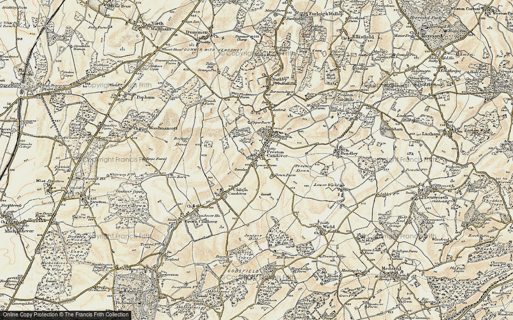 Old Map of Preston Candover, 1897-1900 in 1897-1900