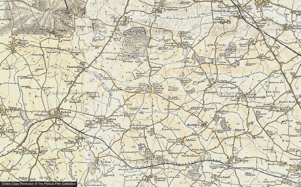 Old Map of Preston Capes, 1898-1901 in 1898-1901