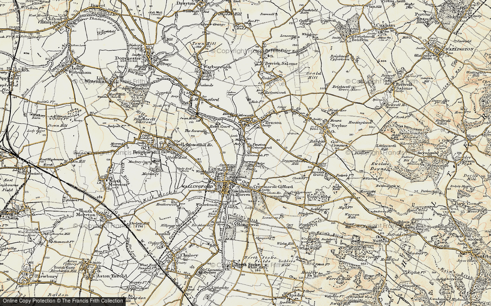 Old Map of Preston Crowmarsh, 1897-1898 in 1897-1898